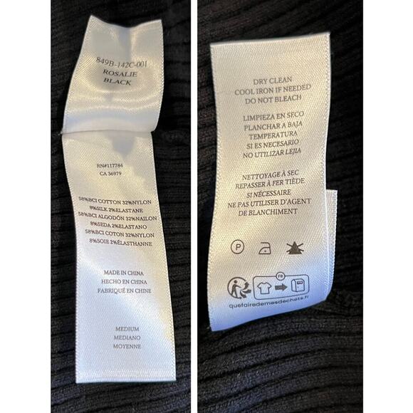 NWT Rails Rosalie Rib Long Sleeve Cotton Blend Midi Sweater Dress Size Medium - Picture 9 of 10